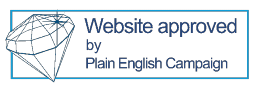 Website approved by Plain English Campaign